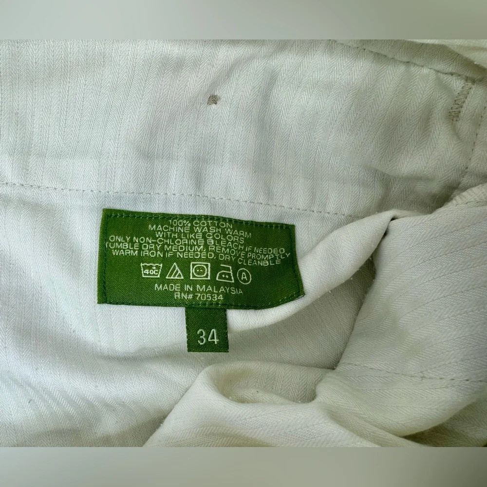 Orvis Pants Mens 34x30 Pleated Golf Straight Leg Casual Cream - Picture 6 of 11